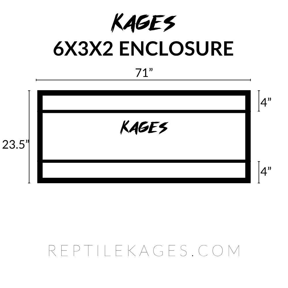 6'x3'x2' Premium PVC Reptile Enclosure