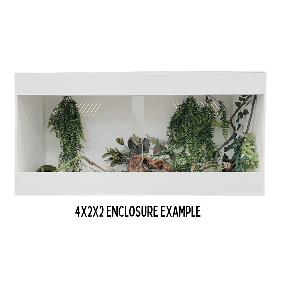 60"x24"x24" / 5'x2'x2' Premium White PVC Reptile Enclosure
