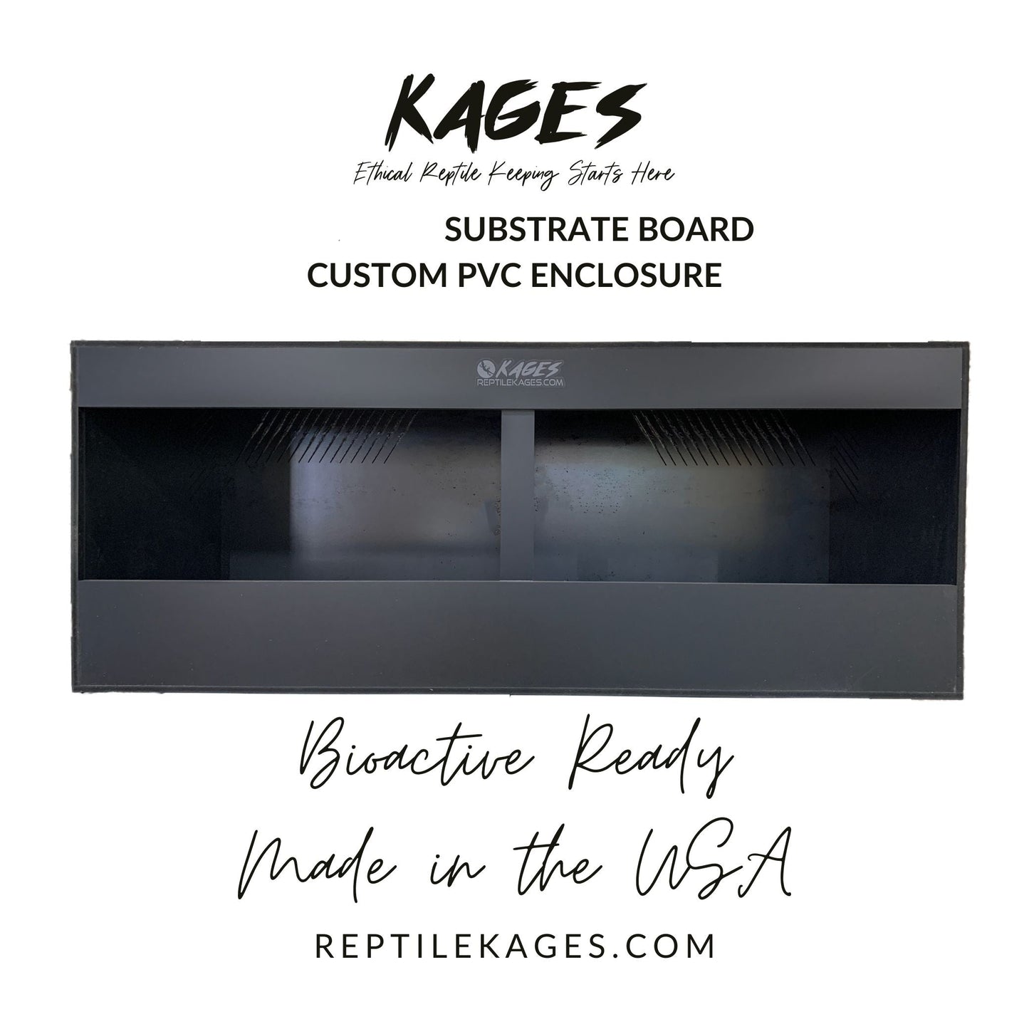 60"x24"x24" / 5'x2'x2' with 7" Substrate Board Premium PVC Enclosure