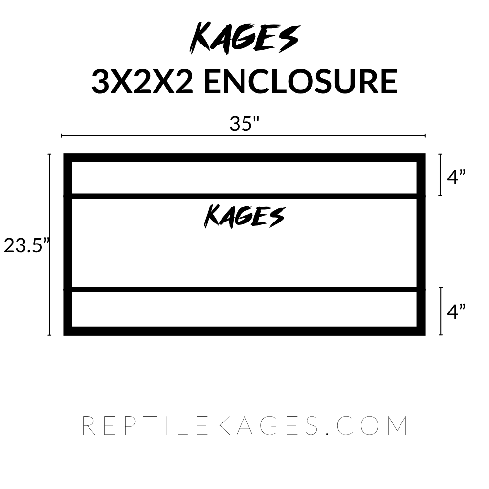 36"x24"x24" / 3'x2'x2' Premium PVC Reptile Enclosure