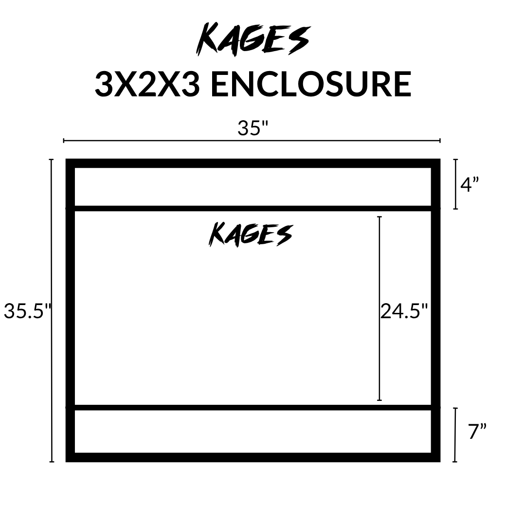 36"x24"x36" / 3'x2'x3' Premium PVC Reptile Enclosure