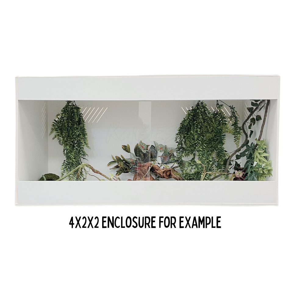 48"x24"x24" / 4'x2'x2' Premium White PVC Reptile Enclosure